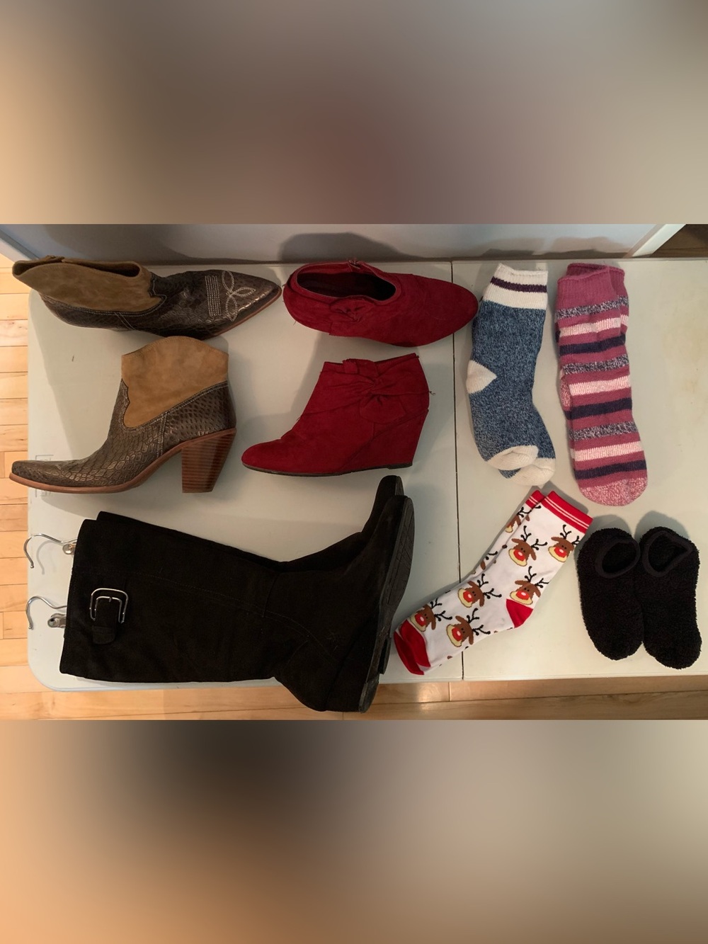 Boots and socks lot!